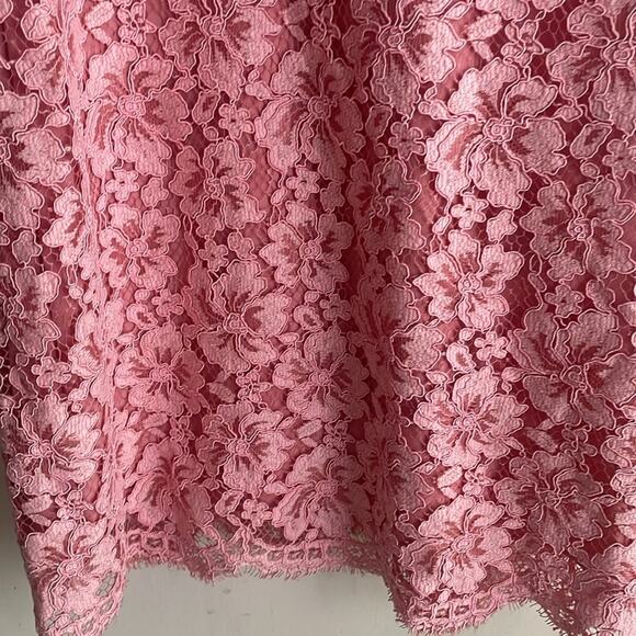 SANDRO PARIS Gab Floral-Lace Pattern Dress Pink White - Picture 6 of 16